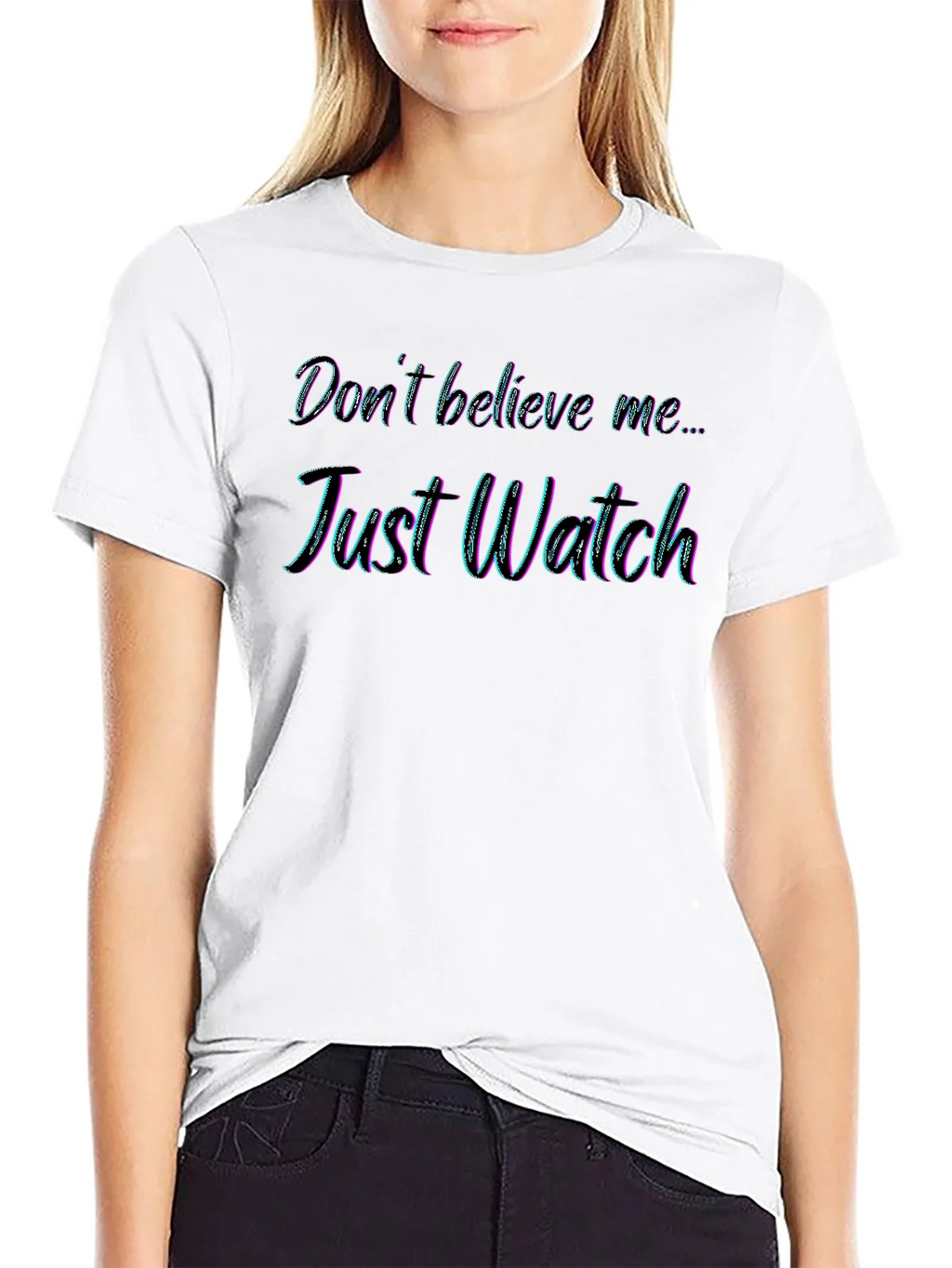 Just Watch Mens Black Graphic Tee product image 8