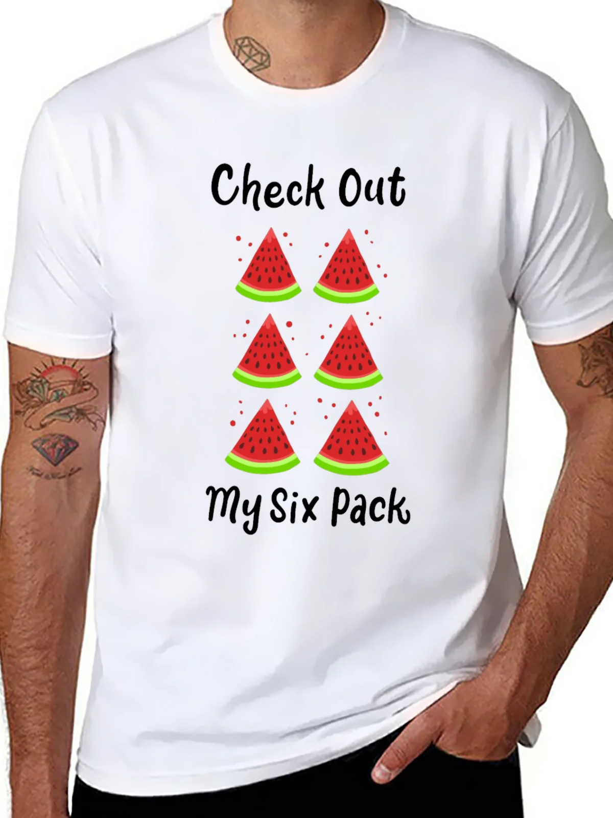 Check Out My Six Pack Watermelon T-Shirt product image 7
