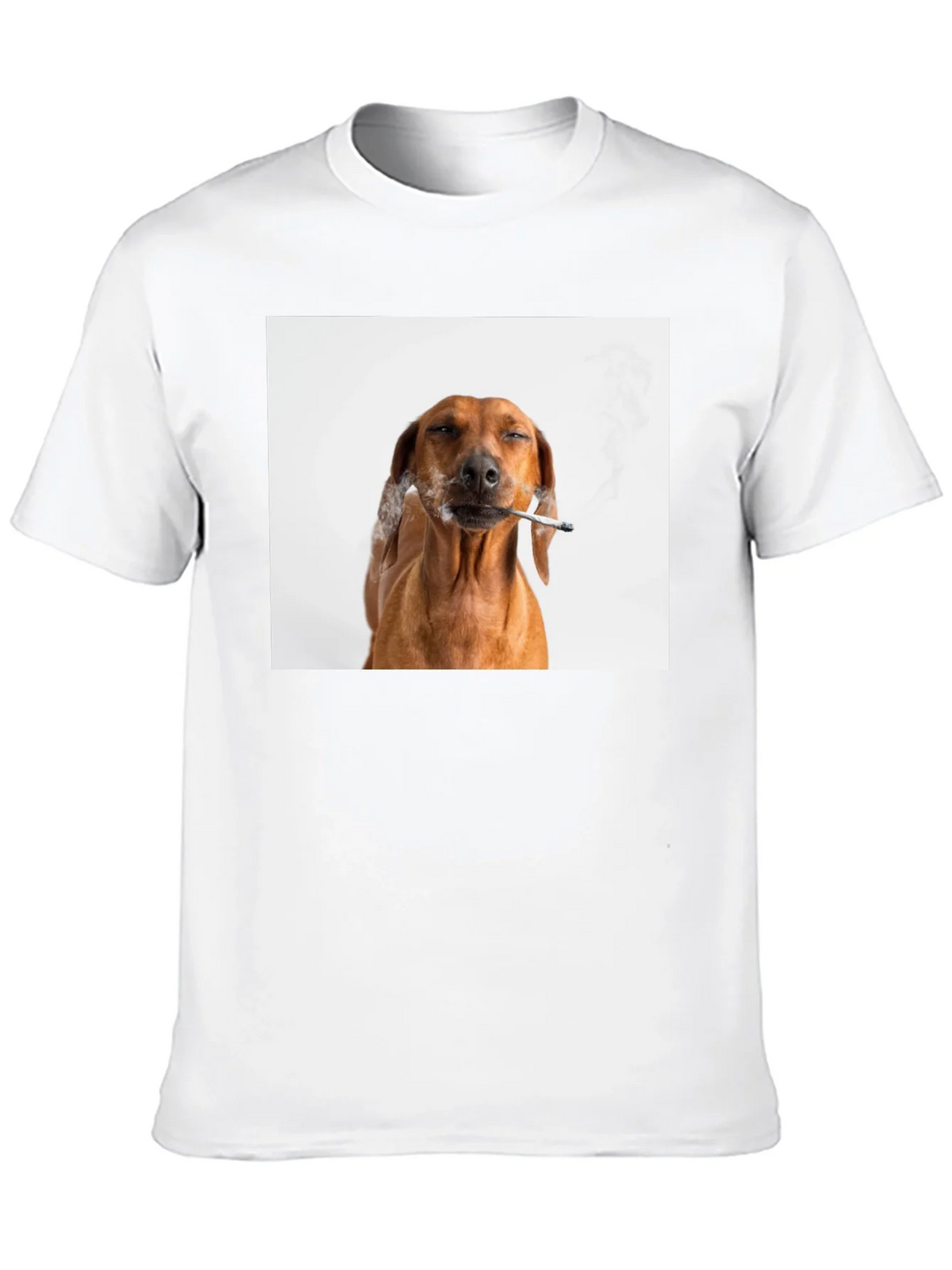 Smoking Dog T-Shirt - Unisex Black Tee product image 9