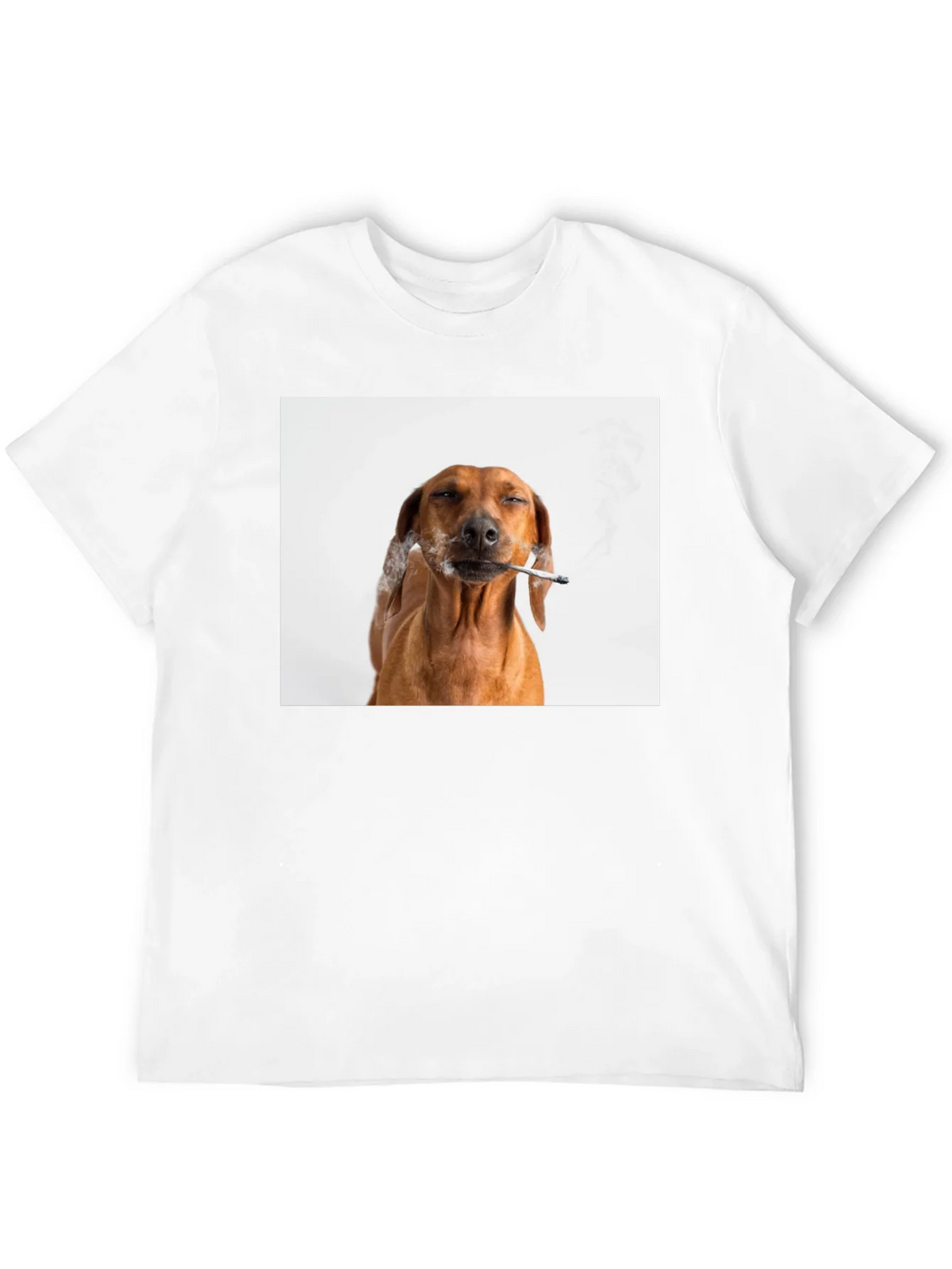Smoking Dog T-Shirt - Unisex Black Tee product image 11