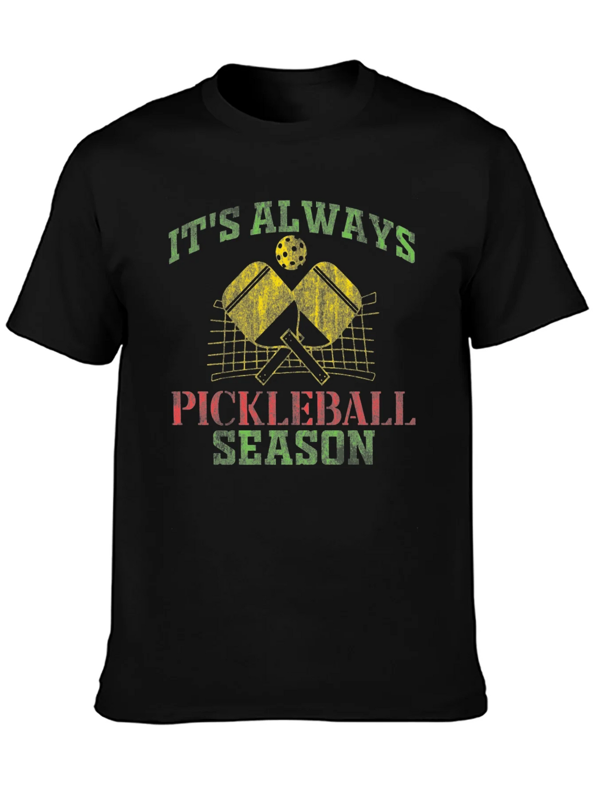 Its Always Pickleball Season Black T-Shirt product image 2
