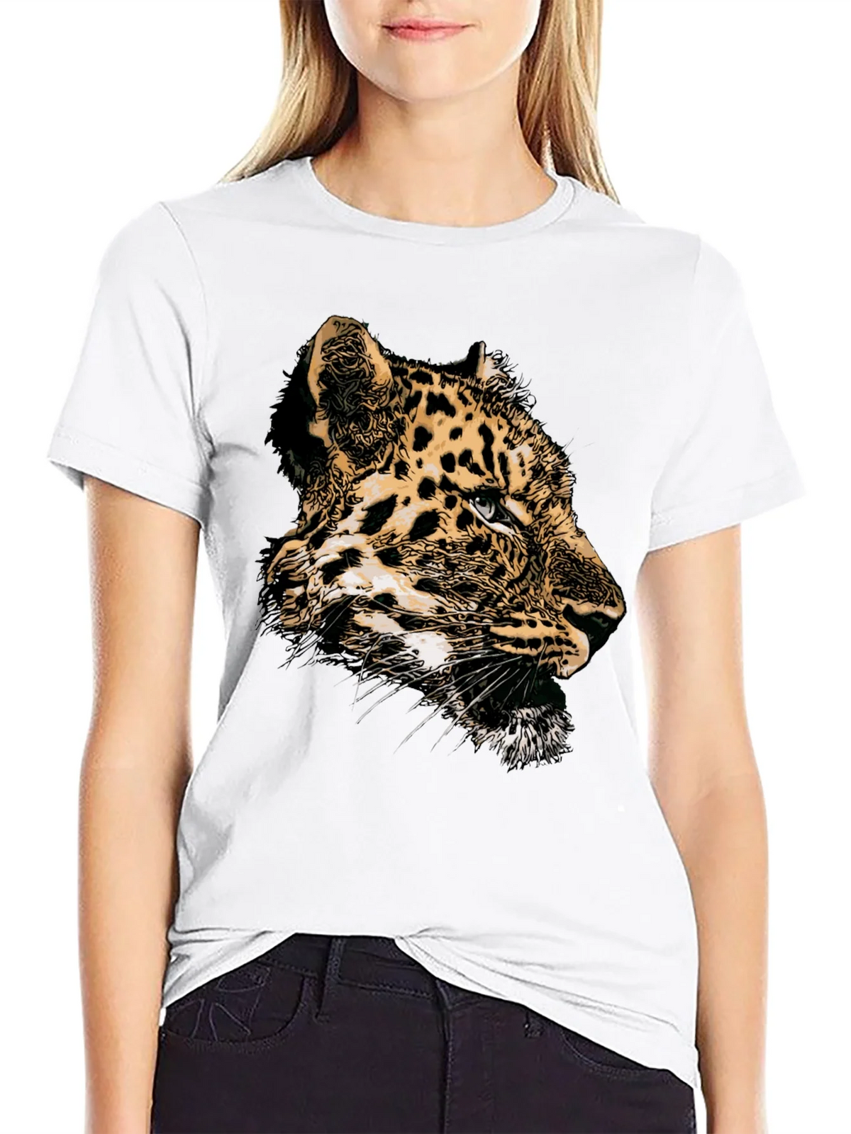Leopard Graphic T-Shirt - Black product image 7