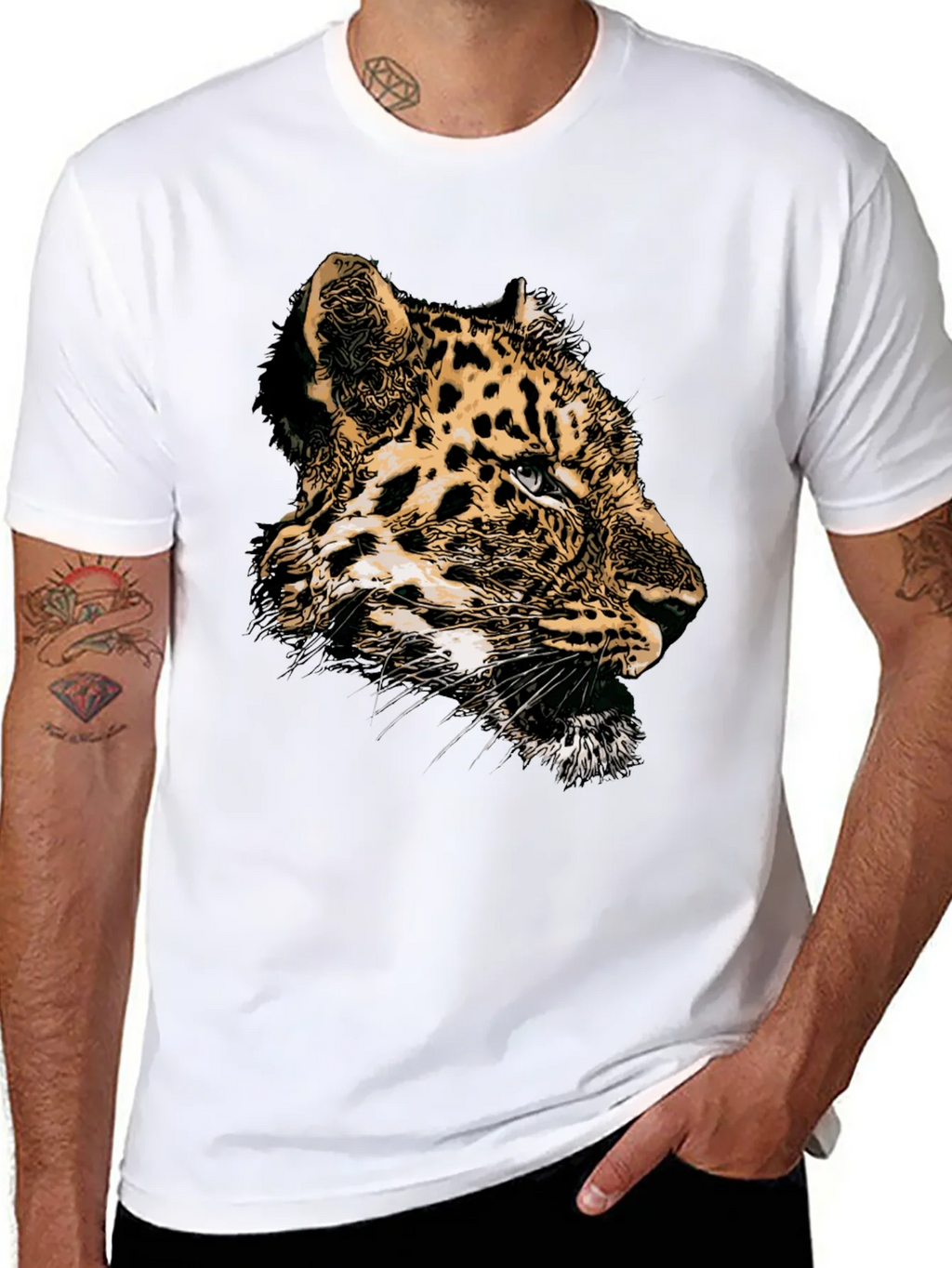 Leopard Graphic T-Shirt - Black product image 6