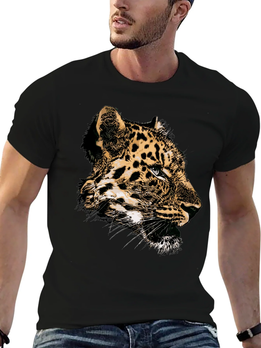 Leopard Graphic T-Shirt - Black product image 5