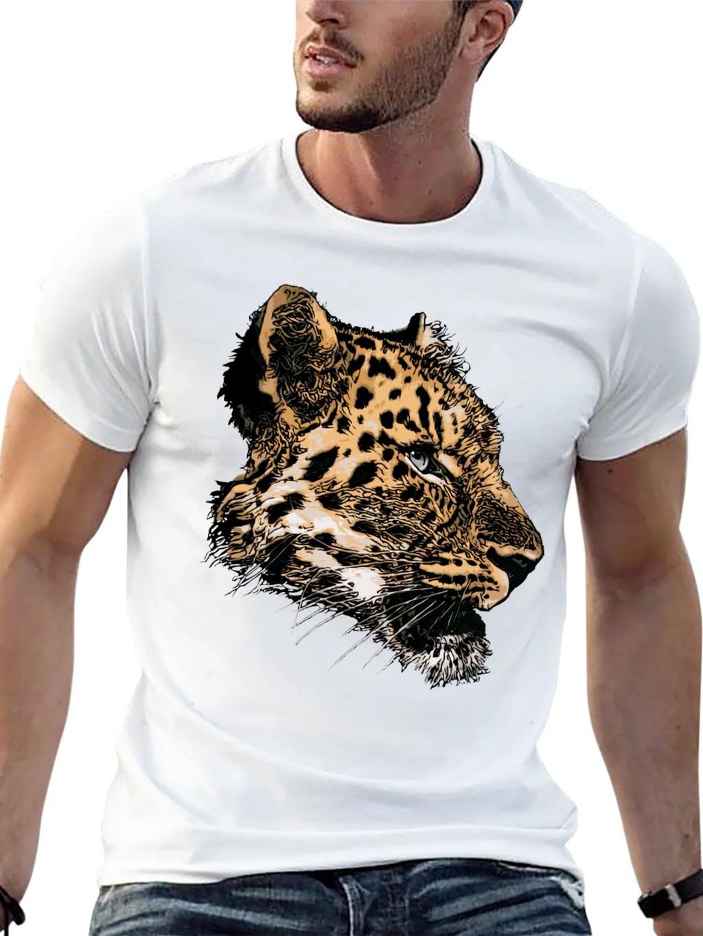 Leopard Graphic T-Shirt - Black product image 9