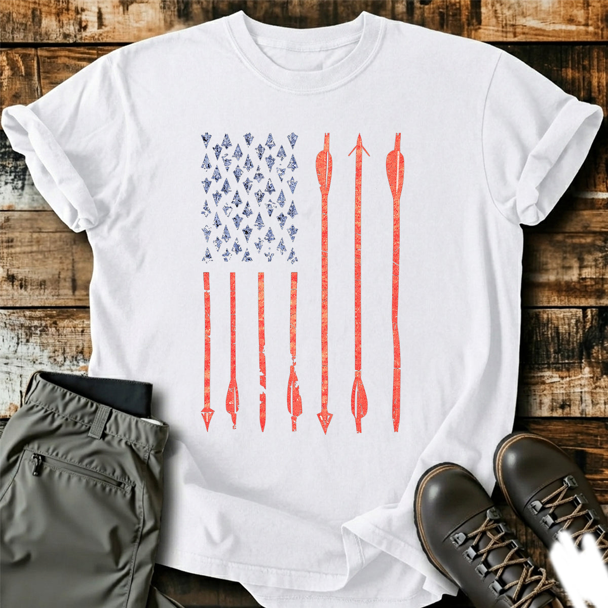 Archery USA Flag T-Shirt product image 7