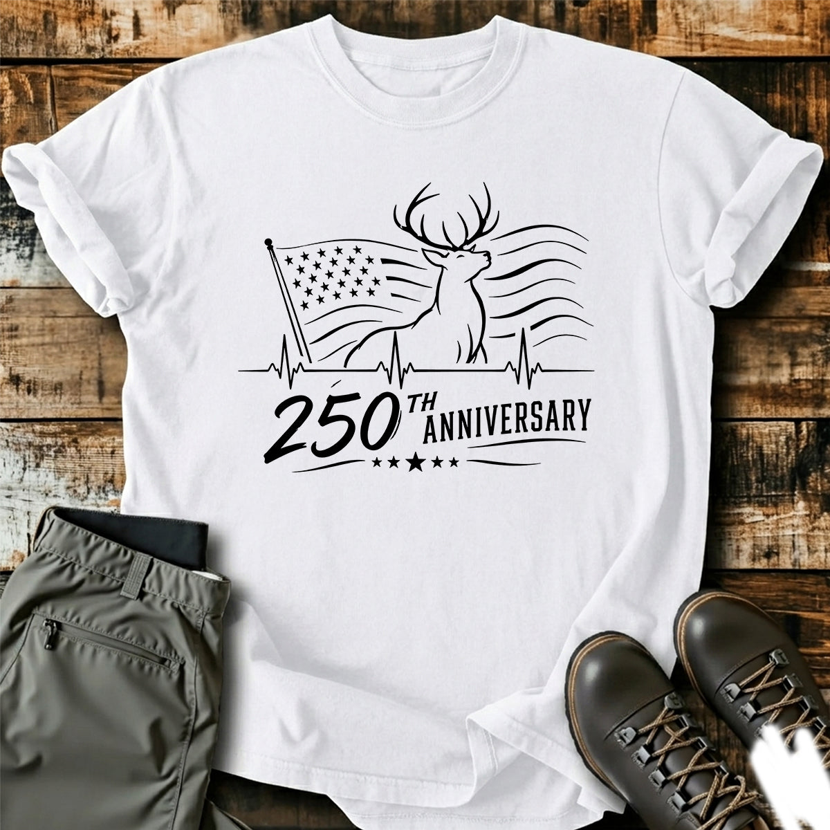 250th Deer Hunting American T-Shirt product image 2