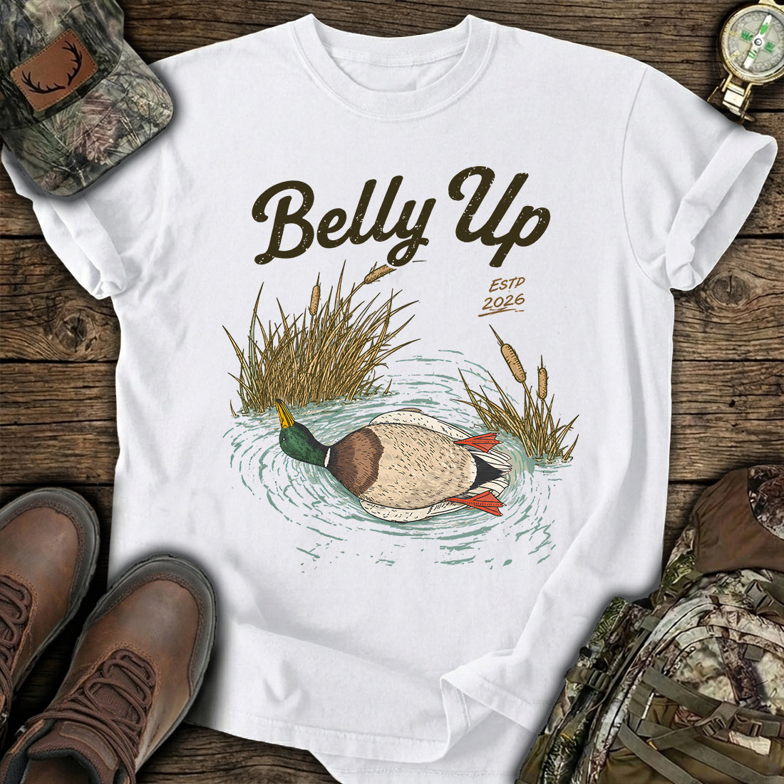 Duck Hunting Belly Up T-Shirt product image 2