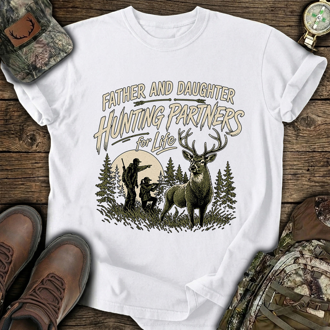 Father Daughter Hunting T-Shirt product image 2