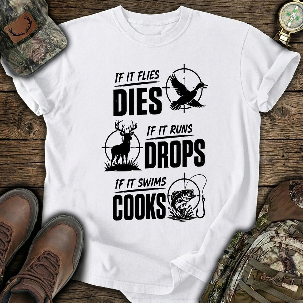 If It Flies Die Hunting T-Shirt product image 7