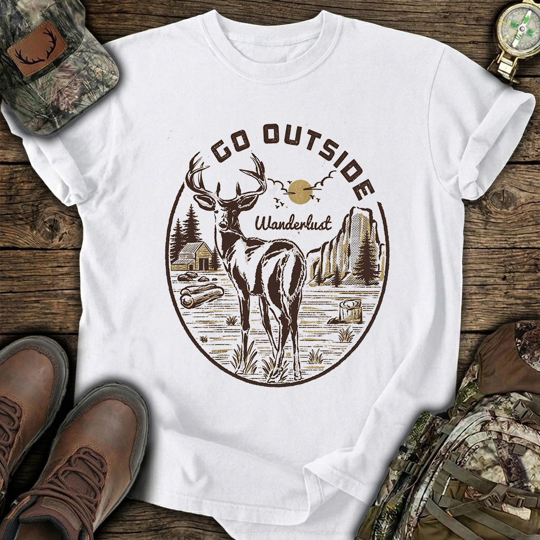 Outdoor Deer Wanderlust T-Shirt product image 1
