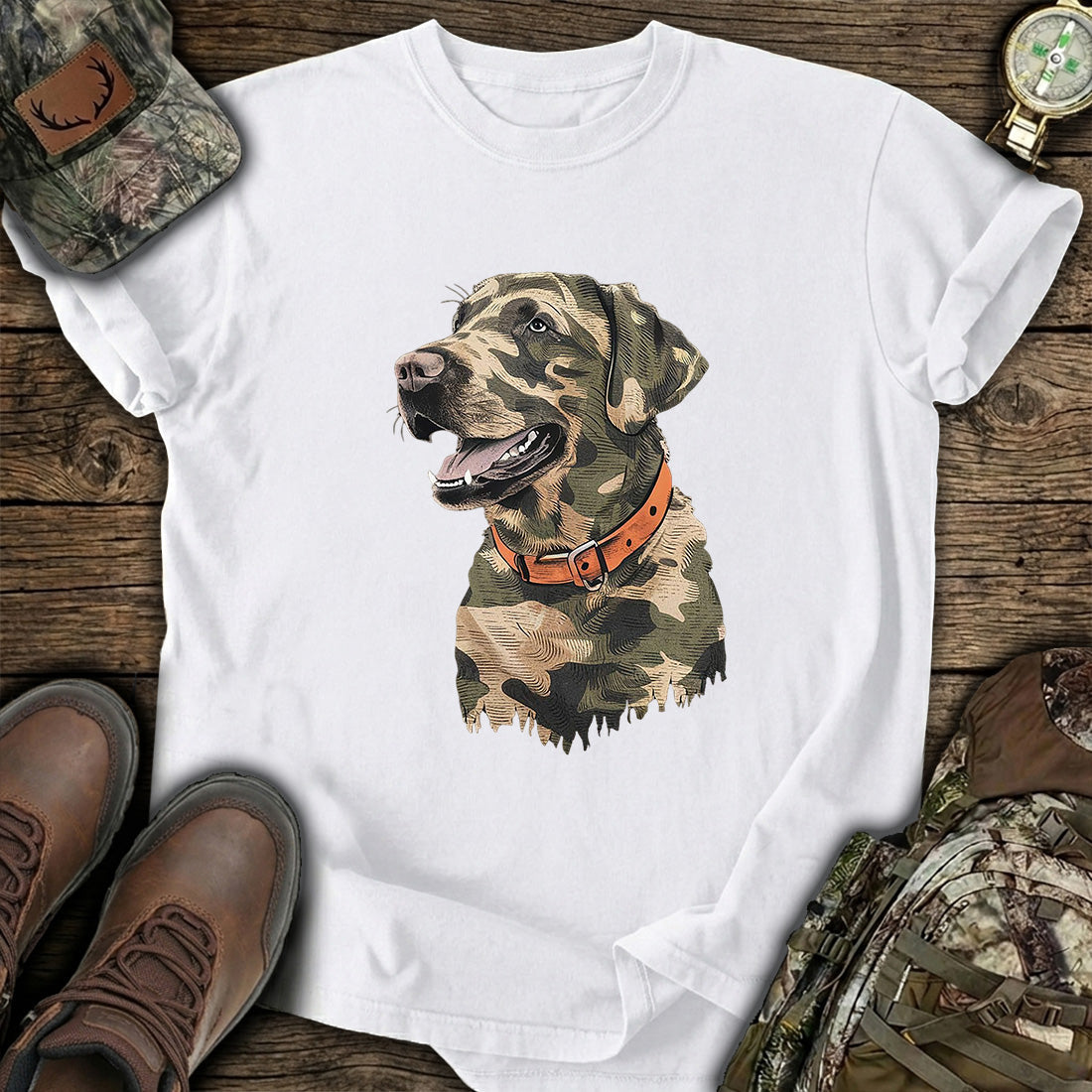 Camo Hunting Dog T-Shirt product image 7
