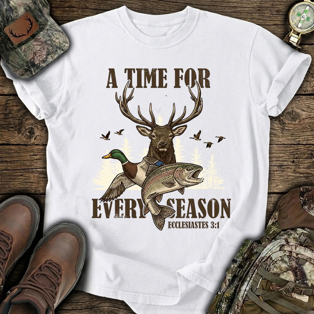 Hunt Fish Deer Duck T-Shirt product image 3