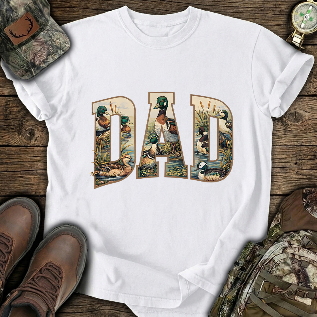 Duck Hunting Dad Camo T-Shirt product image 2