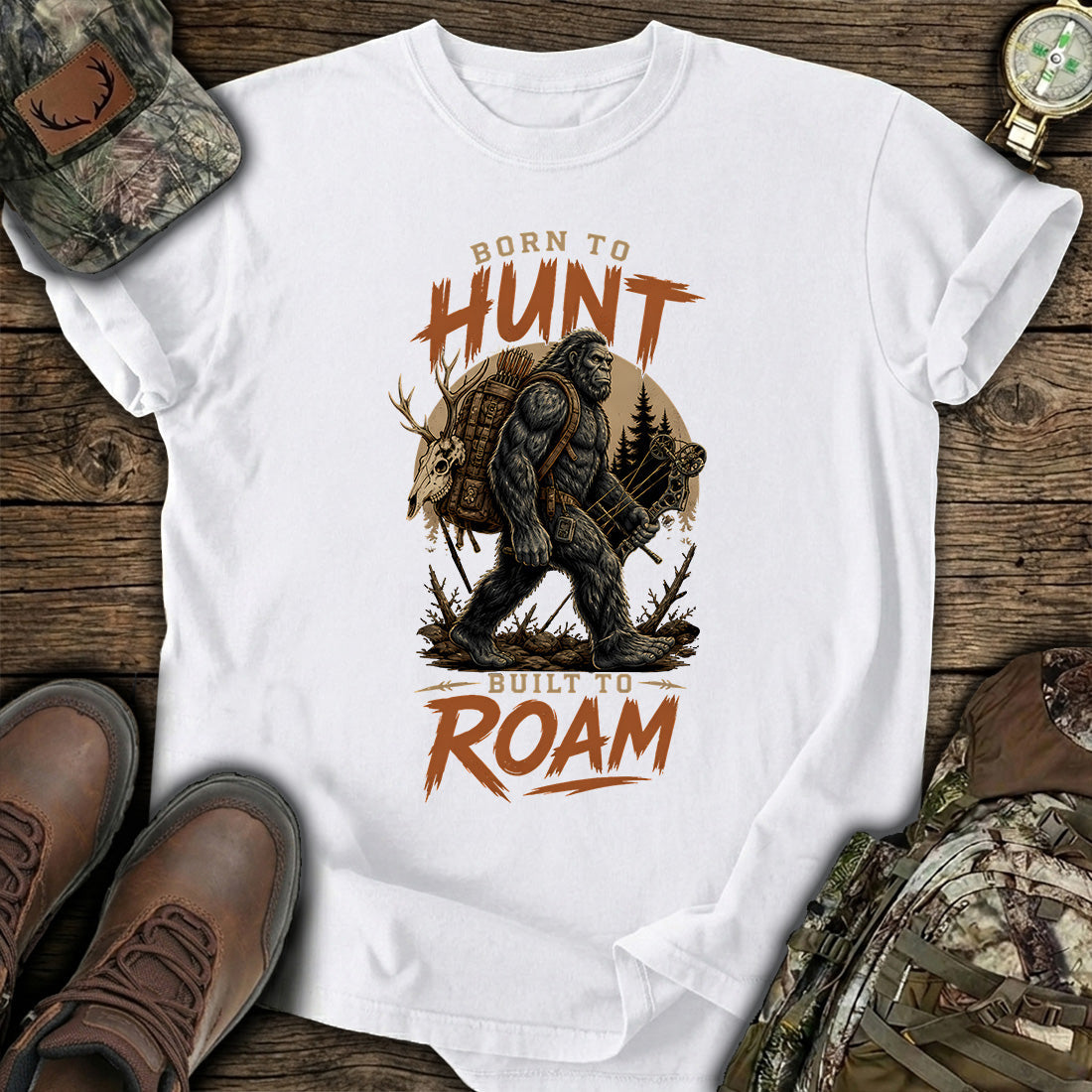 Bigfoot Bow Hunting T-Shirt product image 7