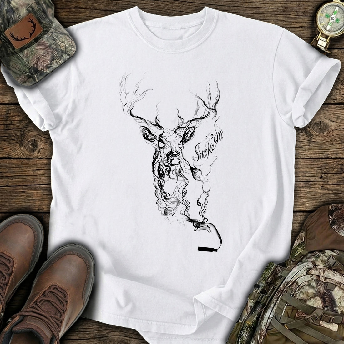 Smokey Deer Hunting T-Shirt product image 7