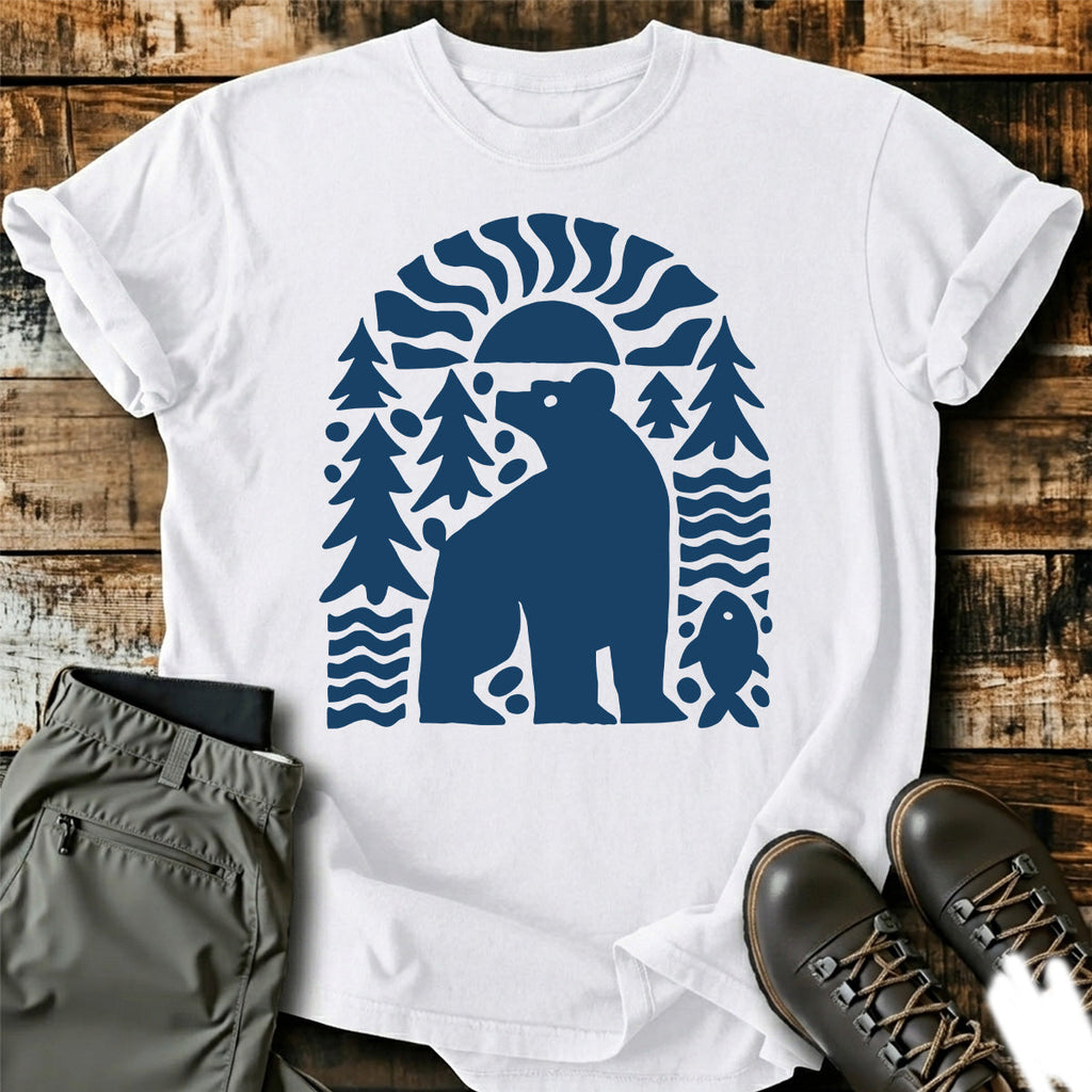 Bear Forest Lake Sunset T-Shirt product image 4