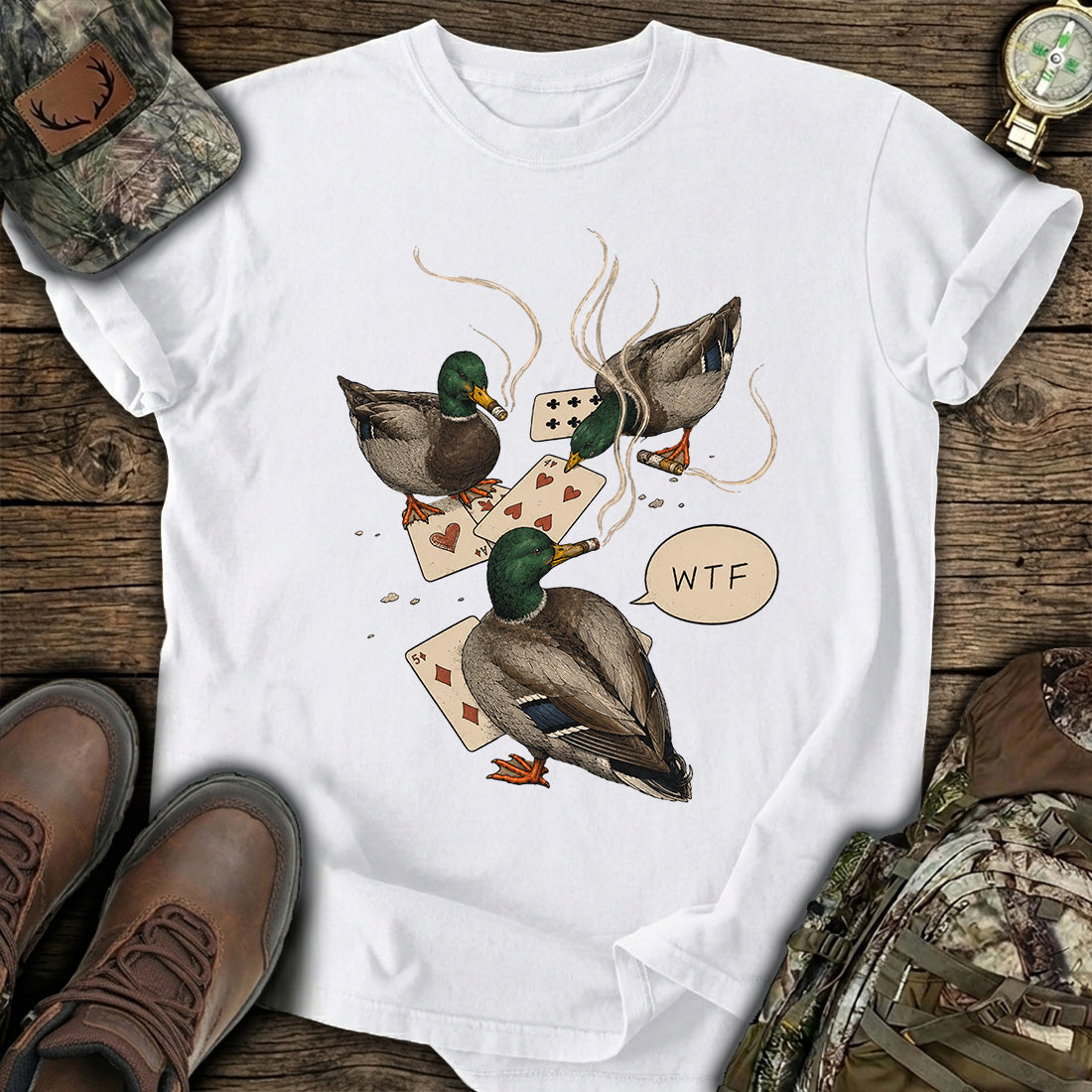 Funny Duck Poker T-Shirt product image 2