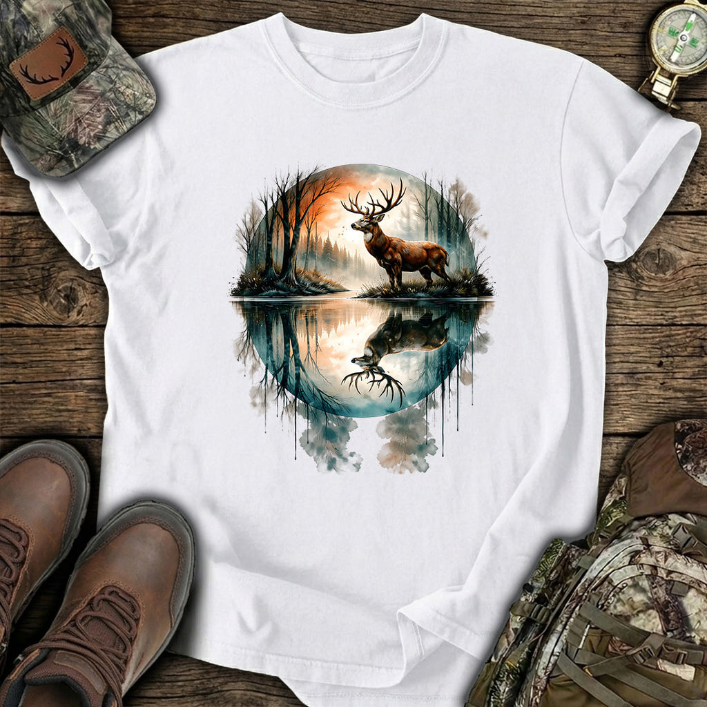 Deer Reflection Nature T-Shirt product image 1