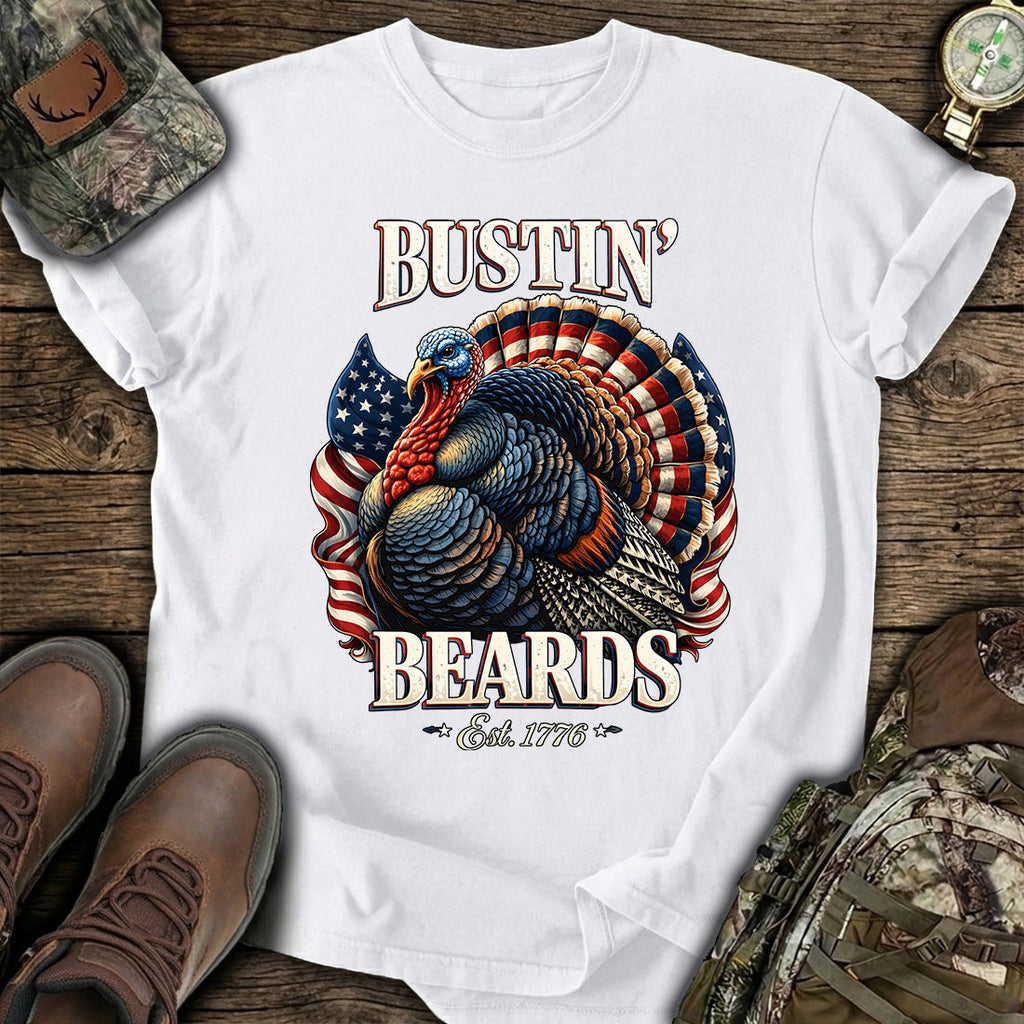 Turkey Hunting Bustin Beards T-Shirt product image 2
