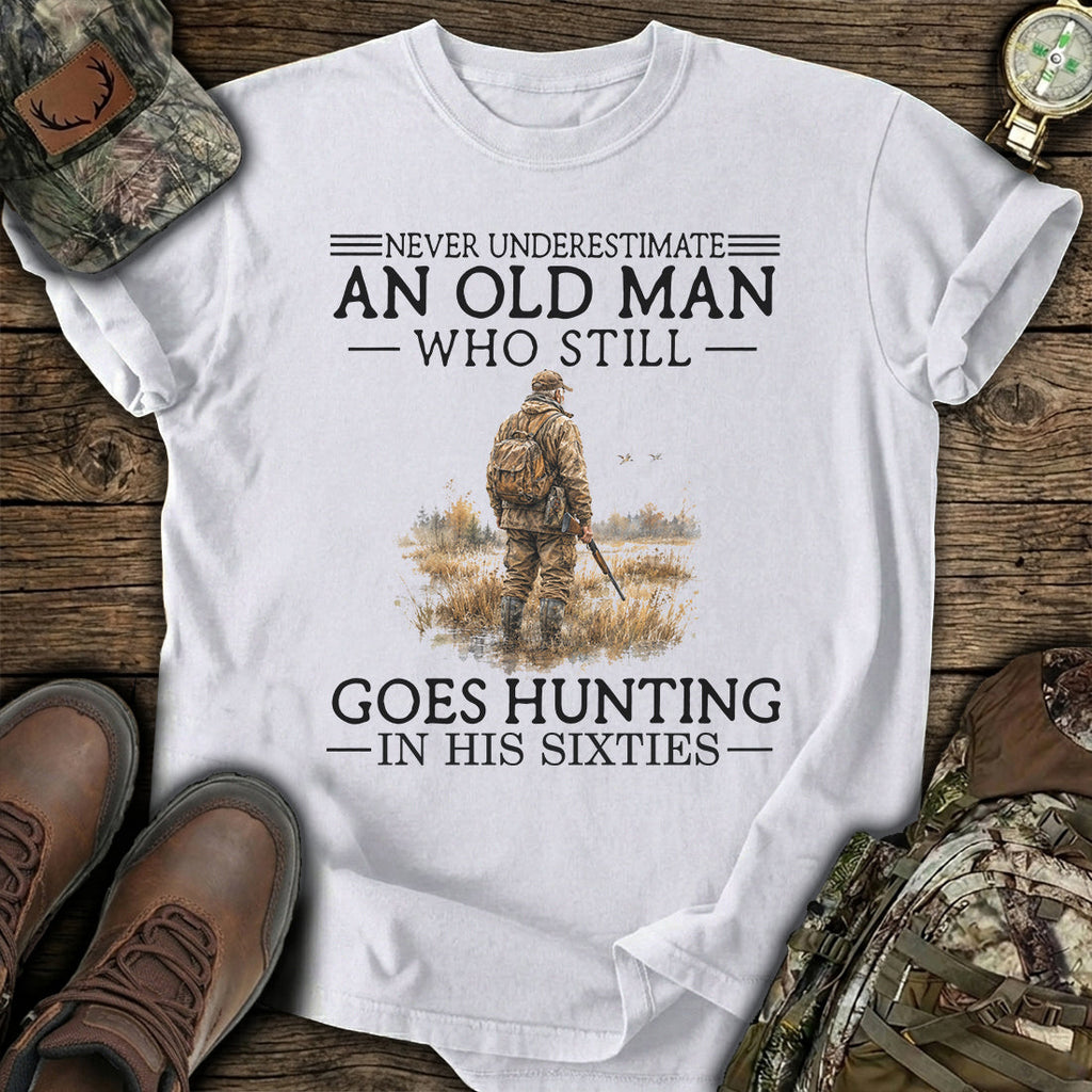 Never Underestimate An Old Man Hunting Sixties T-Shirt product image 3