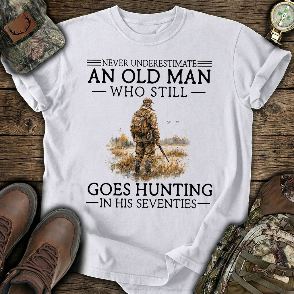 Personalized Never Underestimate An Old Man Hunting T-Shirt product image 1