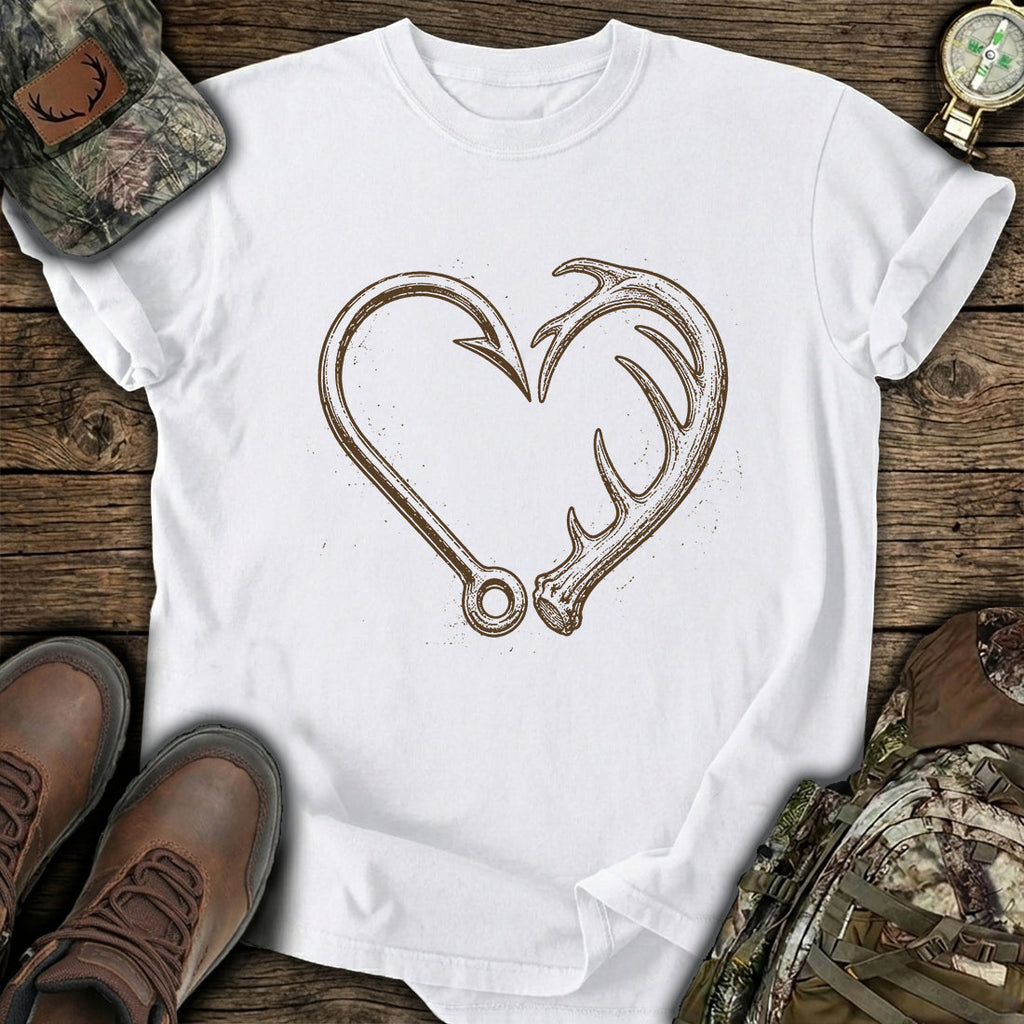 Deer Hook Heart T-Shirt product image 2