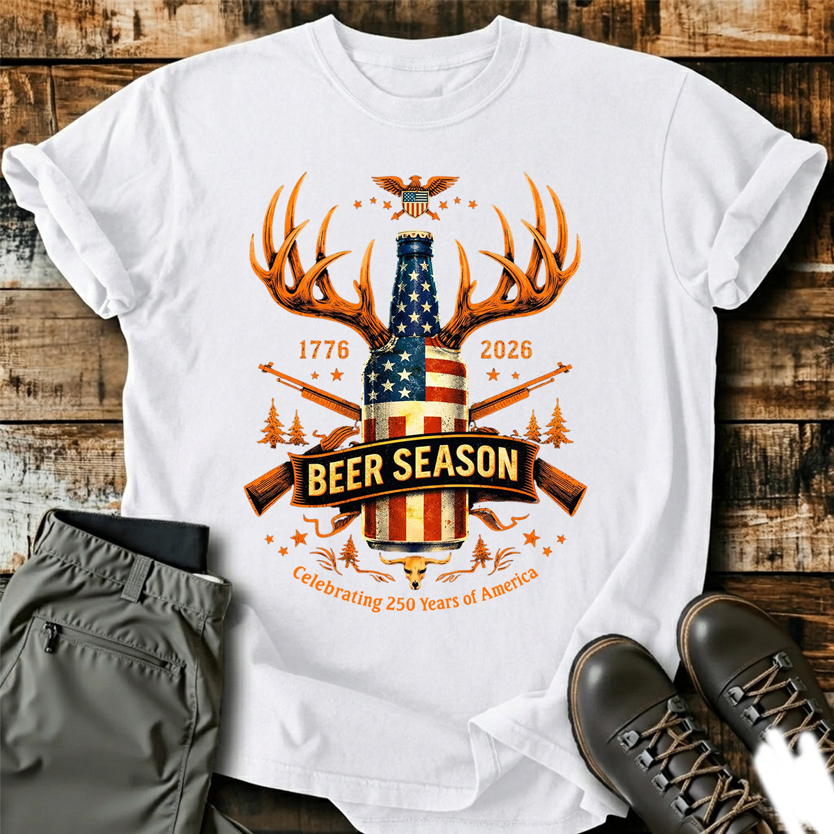 Beer Season USA Hunting T-Shirt product image 7