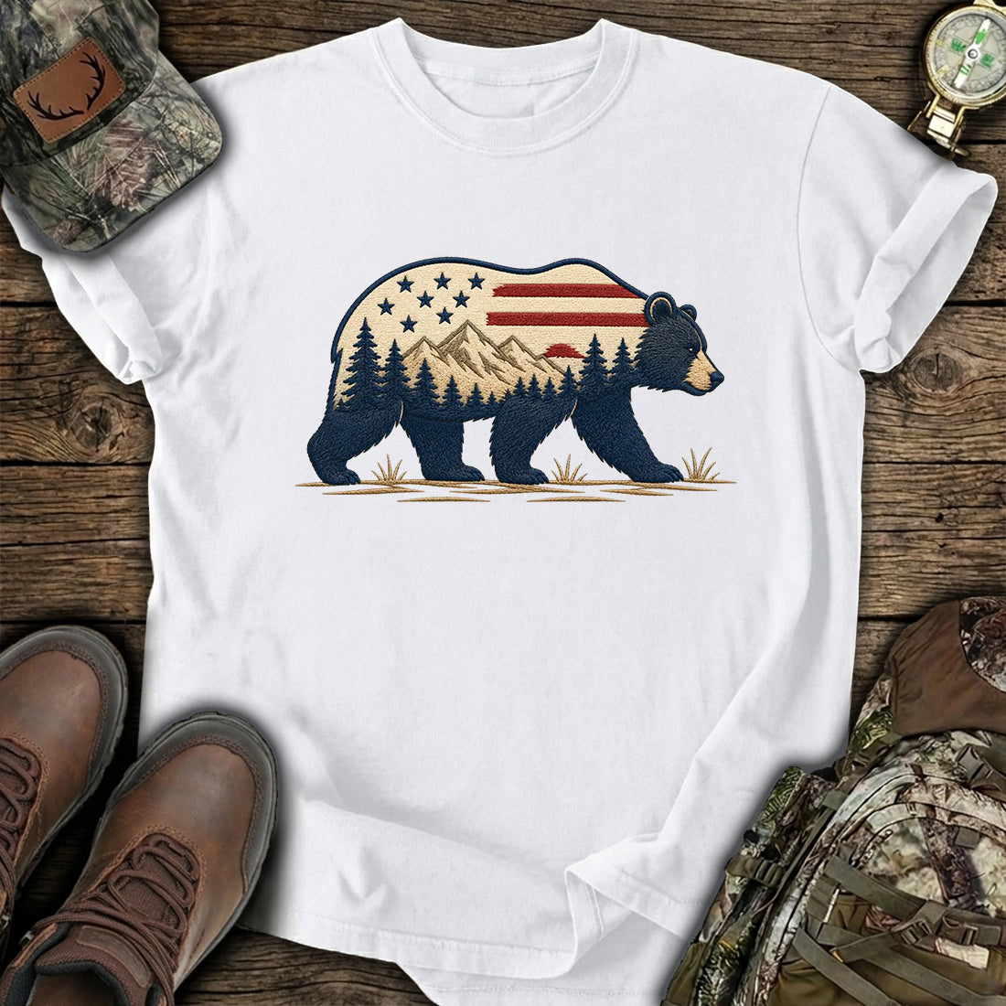 Patriotic Bear USA T-Shirt product image 1