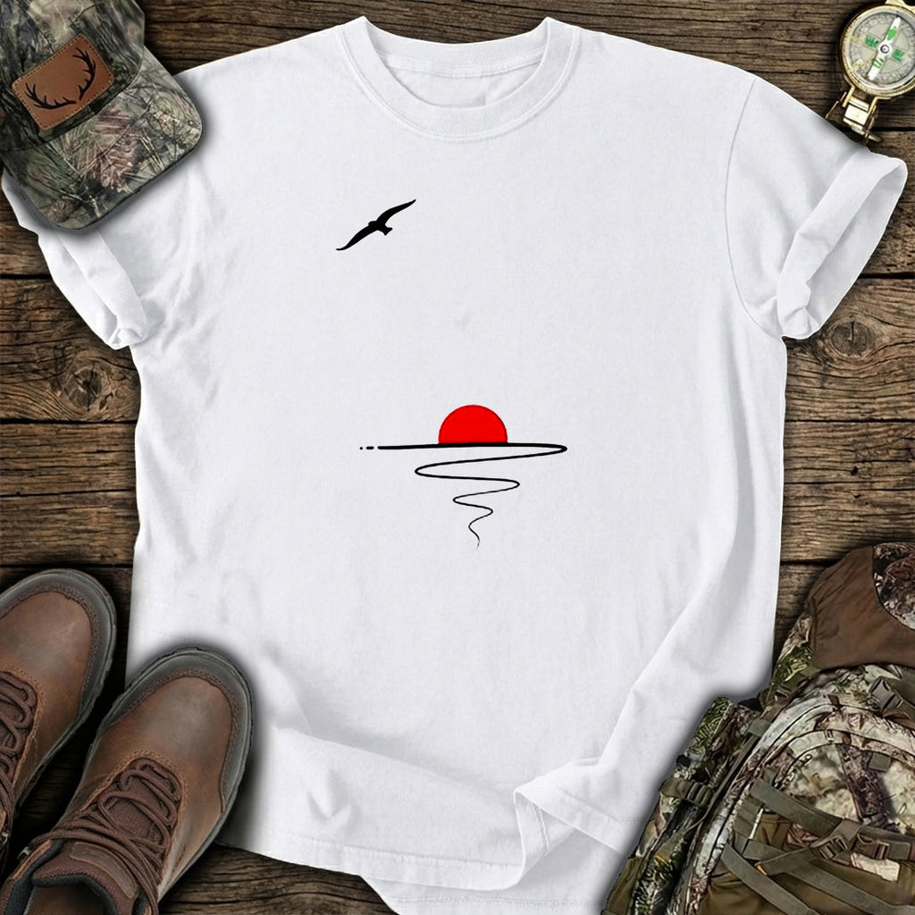 Minimal Sunset Art T-Shirt product image 7