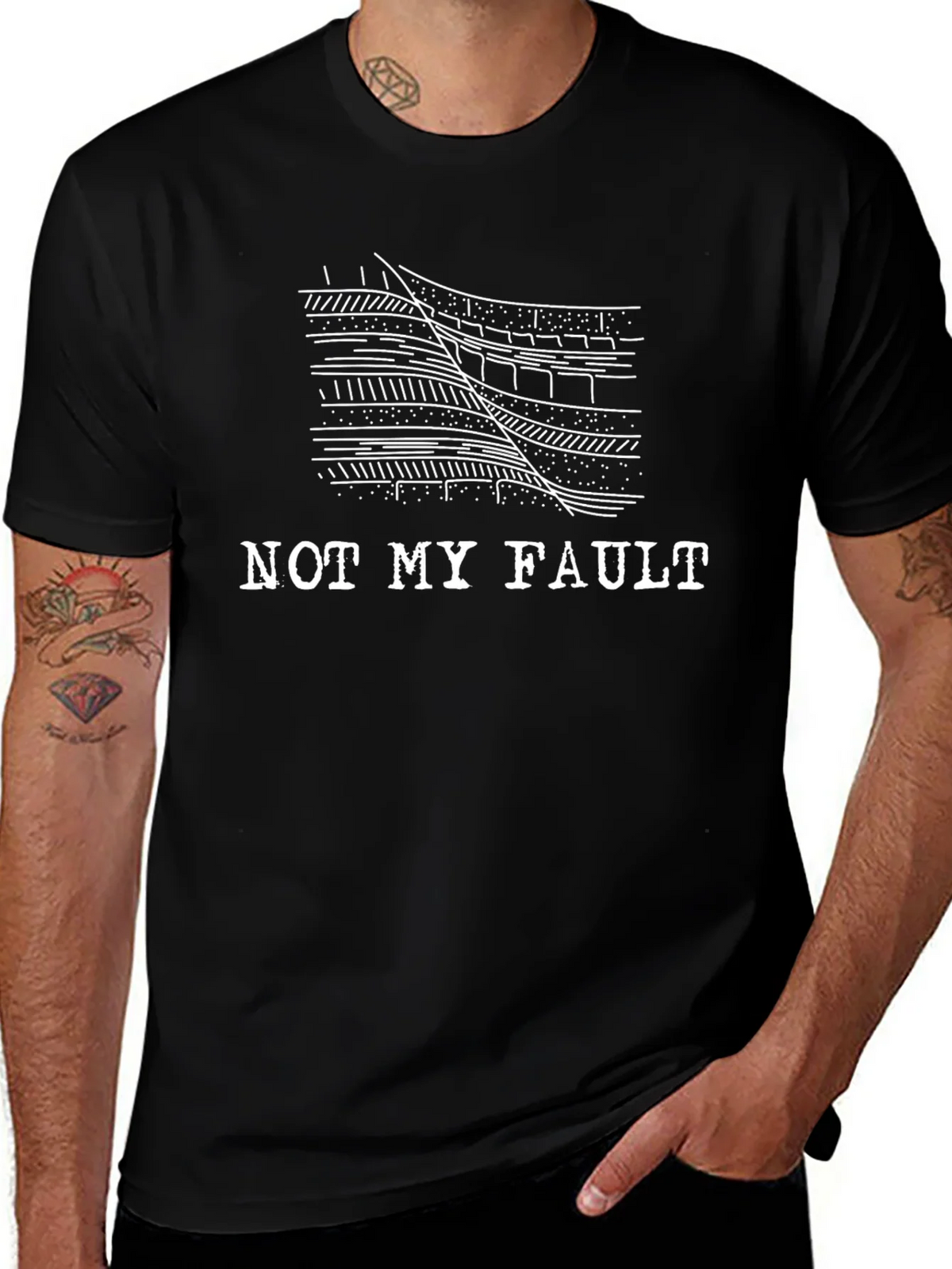 Not My Fault Geology T-Shirt - Black product image 1