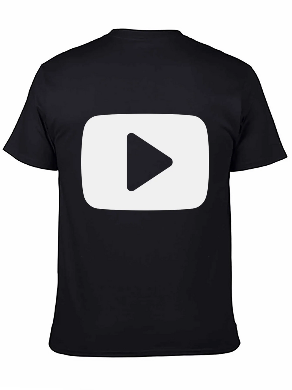 YouTube Play Button Black T-Shirt product image 4