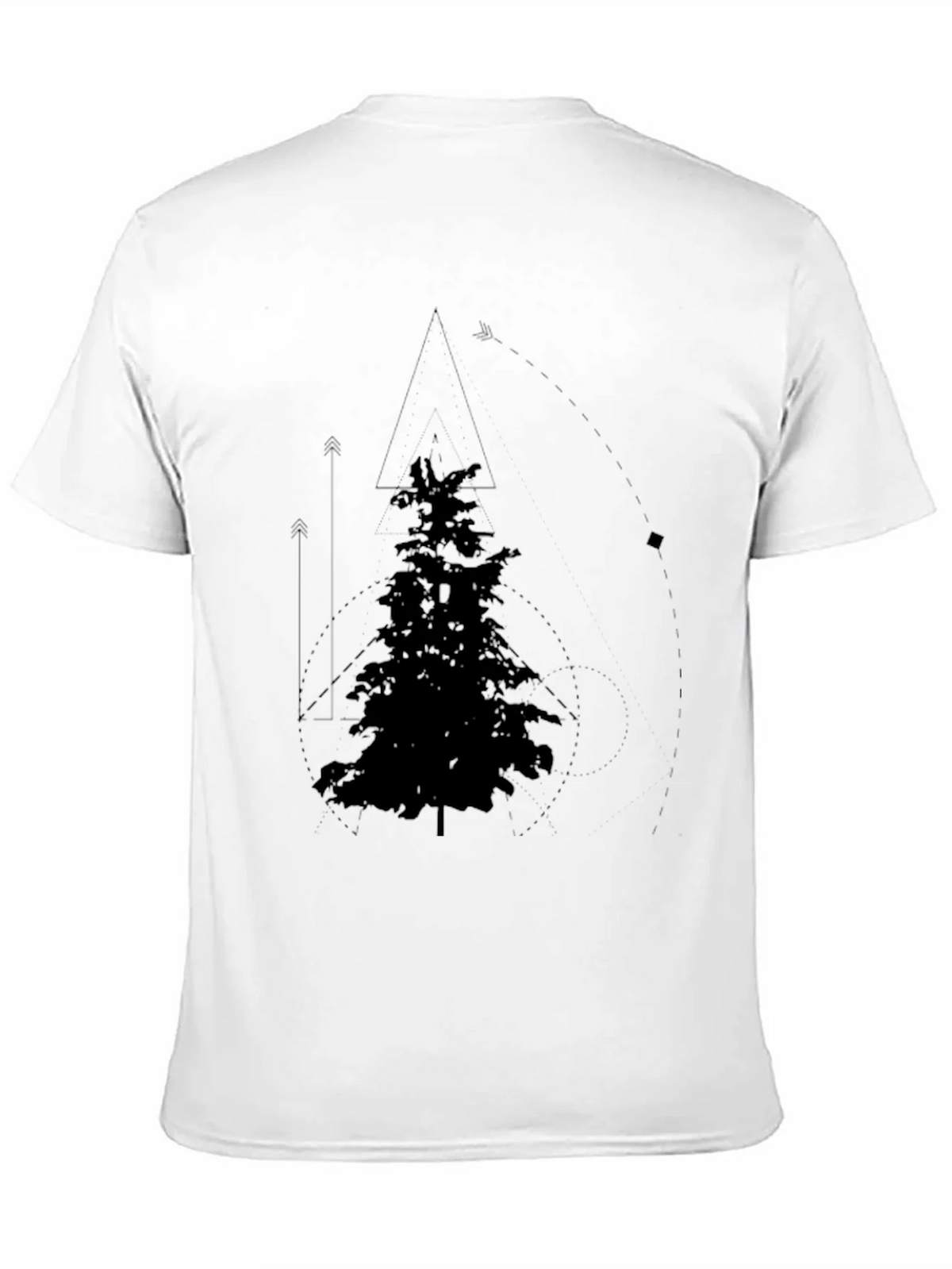 Geometric Pine Tree Graphic Tee - Black product image 10