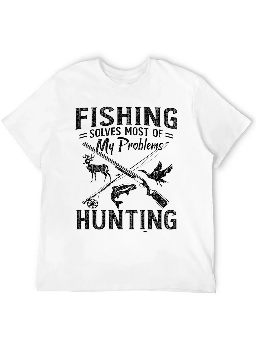 Fishing Hunting Solves My Problems T-Shirt product image 11