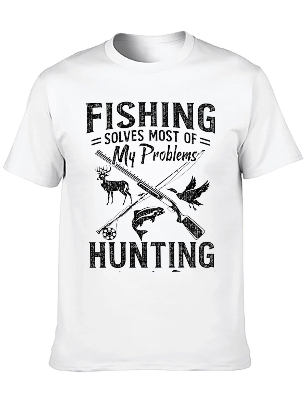 Fishing Hunting Solves My Problems T-Shirt product image 9