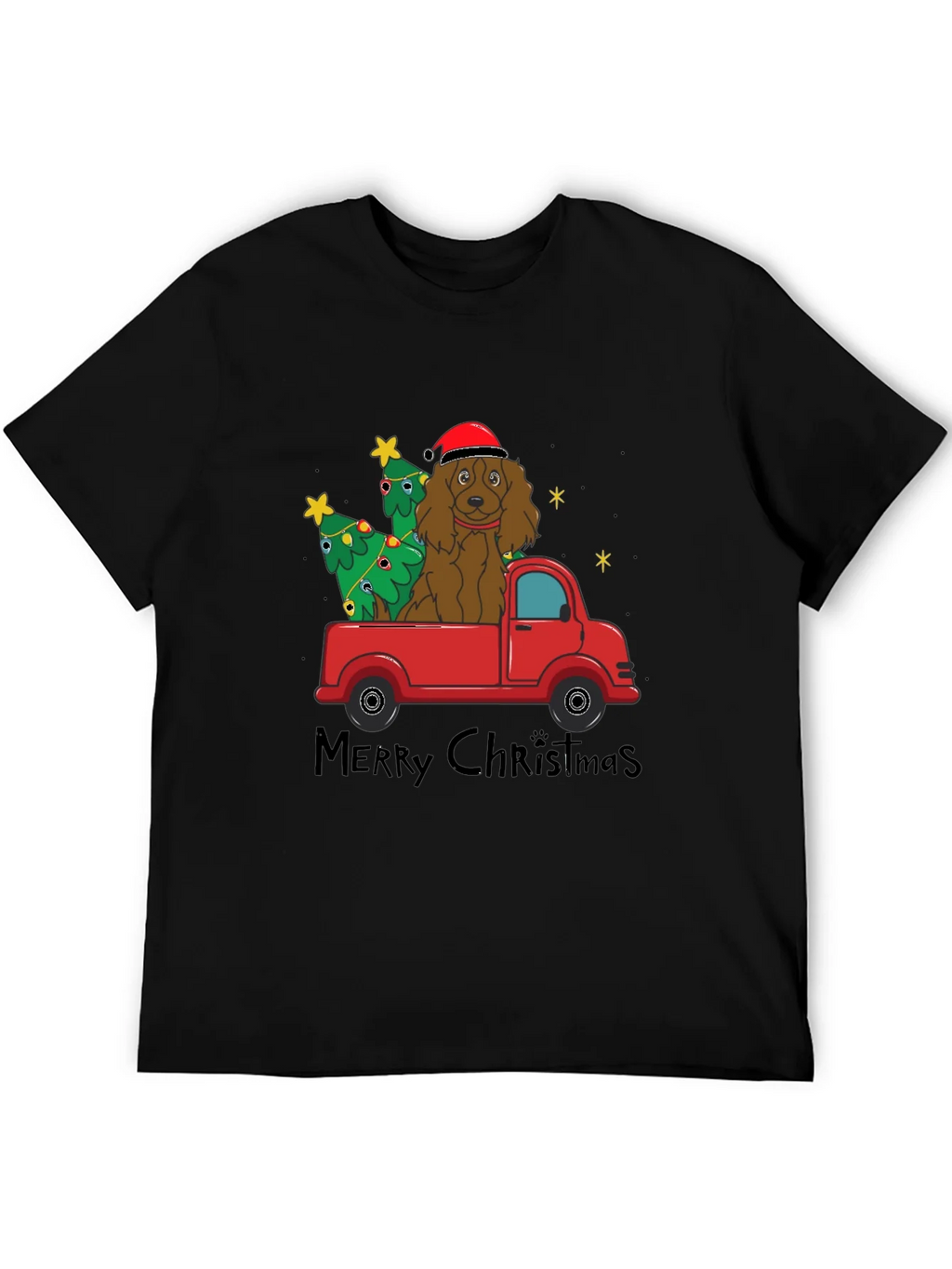 Festive Dog Christmas Truck T-Shirt product image 4