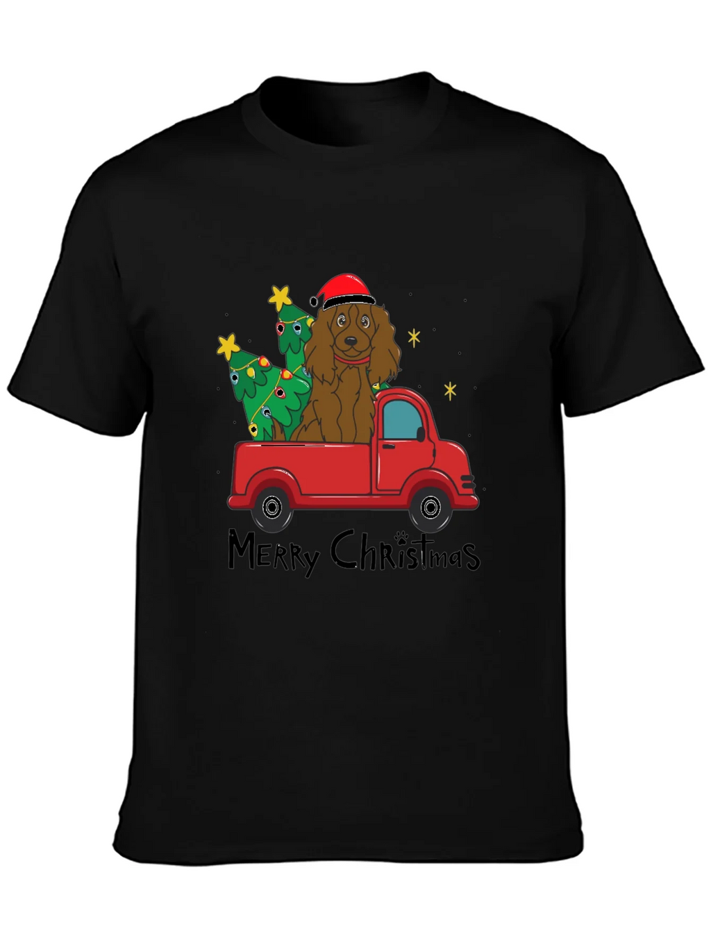 Festive Dog Christmas Truck T-Shirt product image 2