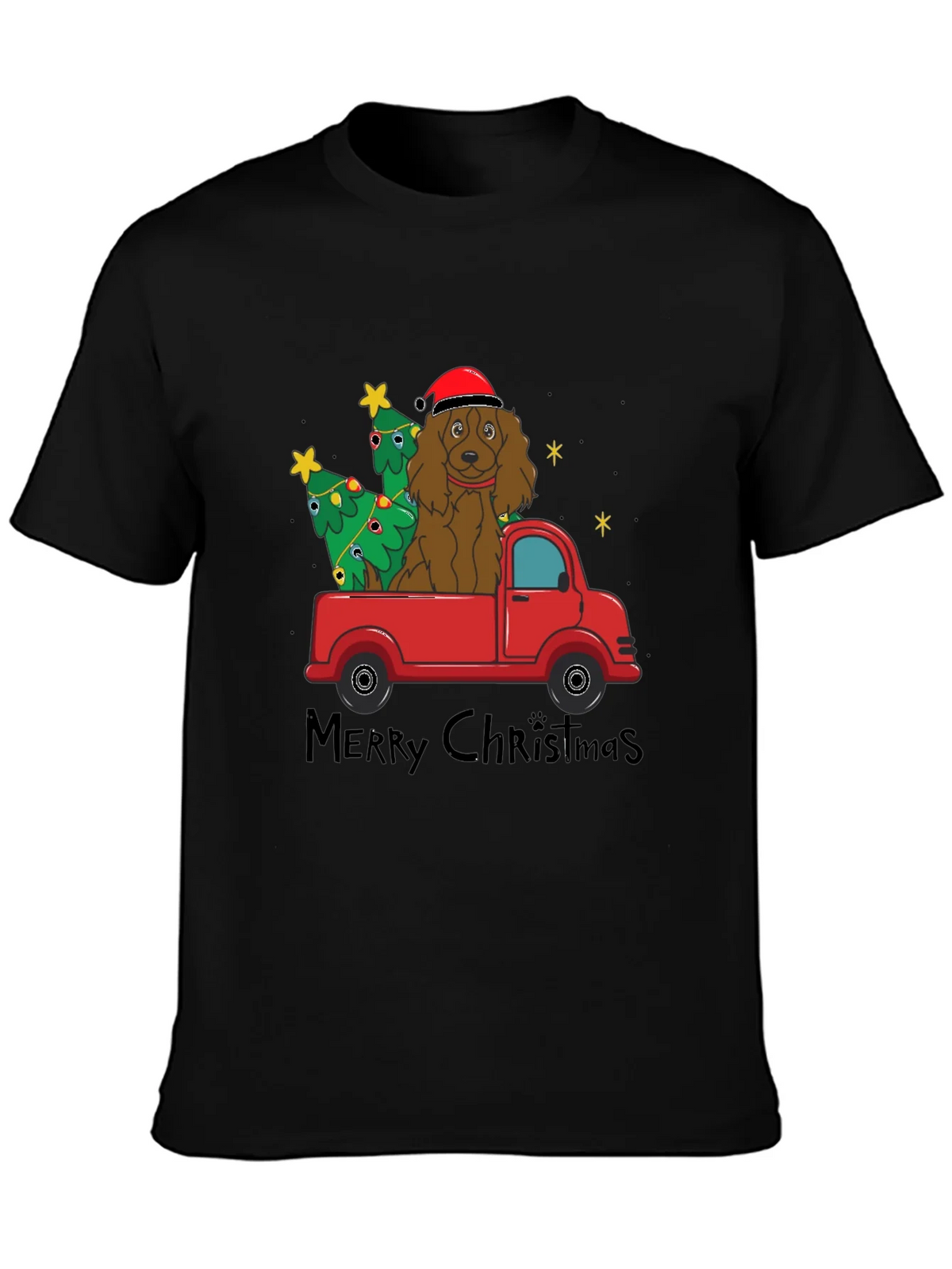 Festive Dog Christmas Truck T-Shirt product image 2