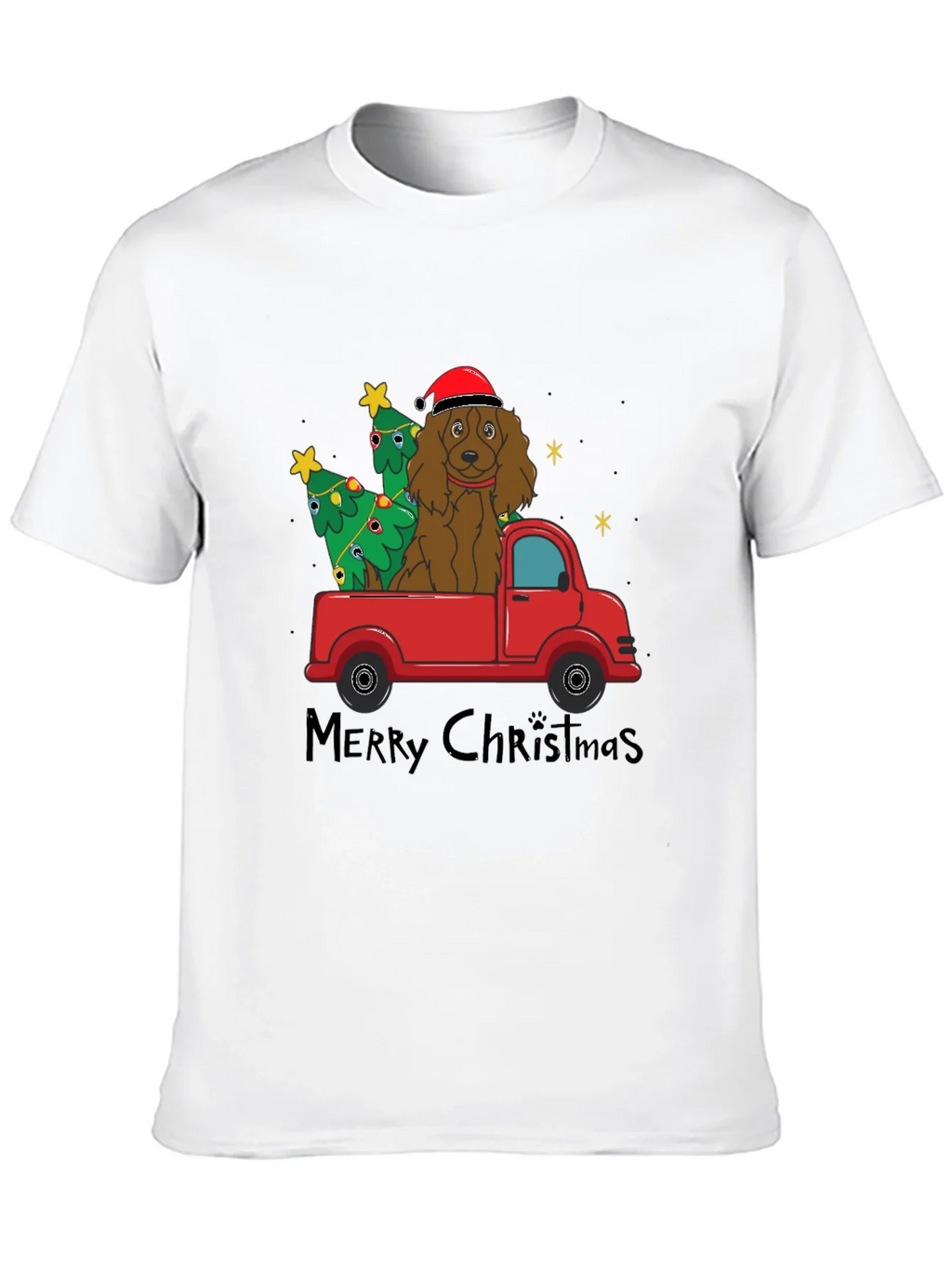 Festive Dog Christmas Truck T-Shirt product image 7