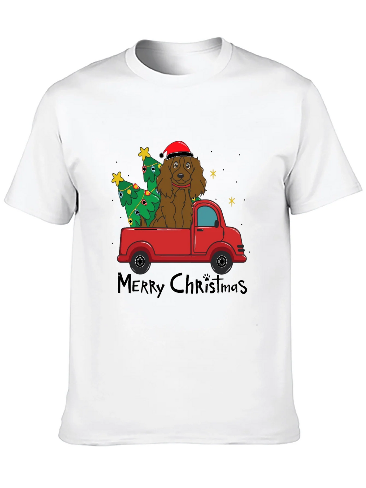 Festive Dog Christmas Truck T-Shirt product image 7