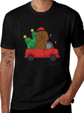 Festive Dog Christmas Truck T-Shirt product image 1