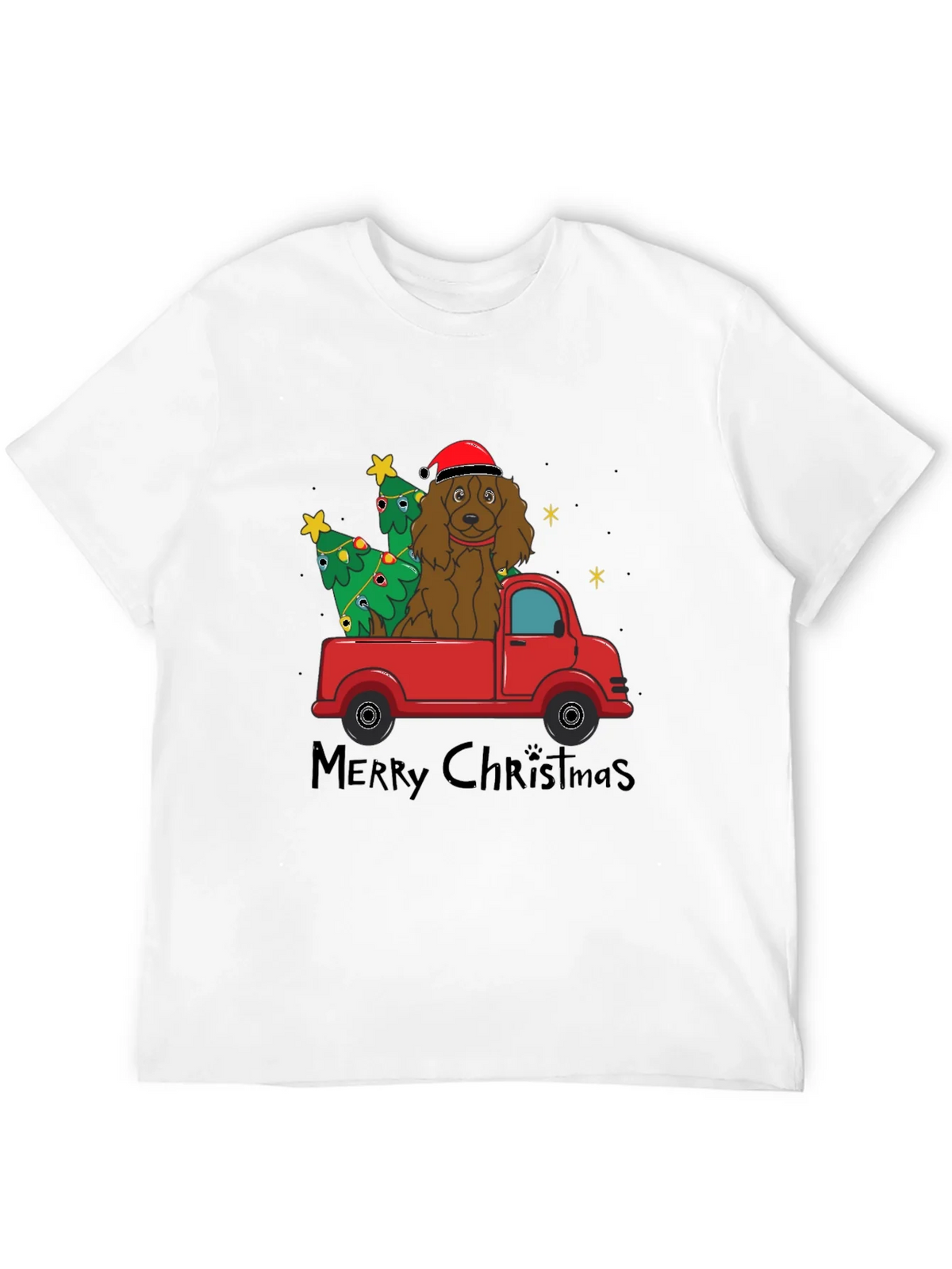 Festive Dog Christmas Truck T-Shirt product image 9