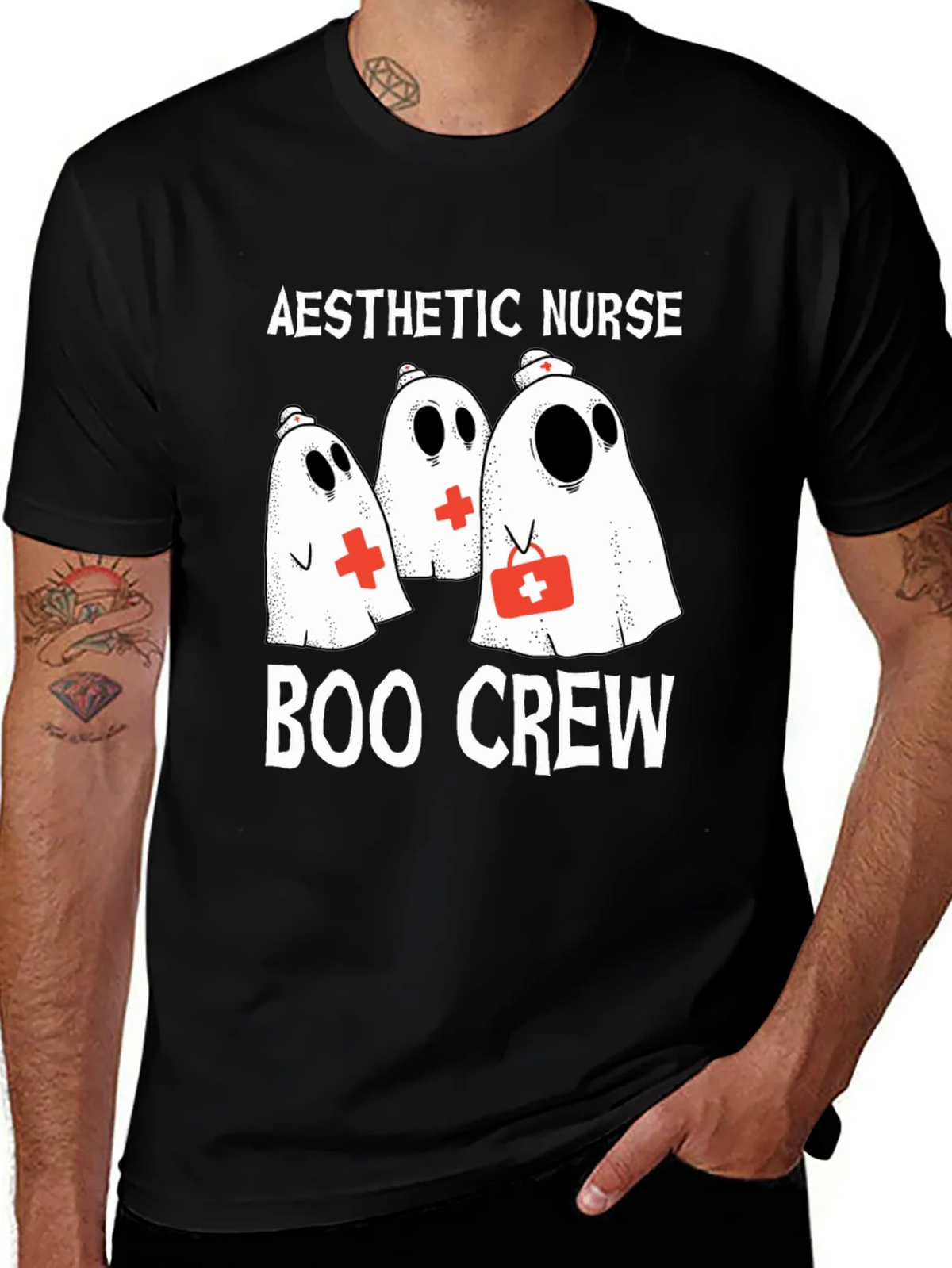 Aesthetic Nurse Boo Crew Halloween T-Shirt product image 1