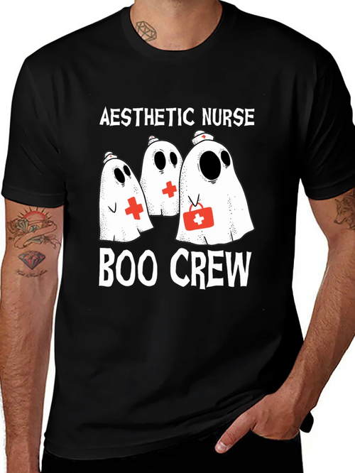Aesthetic Nurse Boo Crew Halloween T-Shirt product image 1