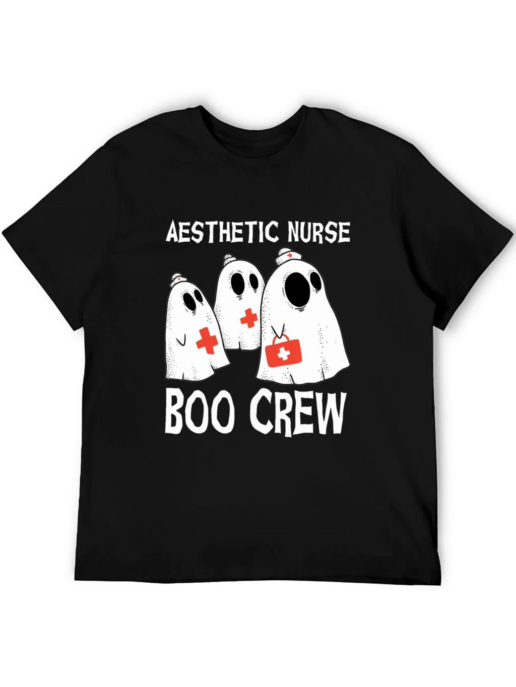 Aesthetic Nurse Boo Crew Halloween T-Shirt product image 5