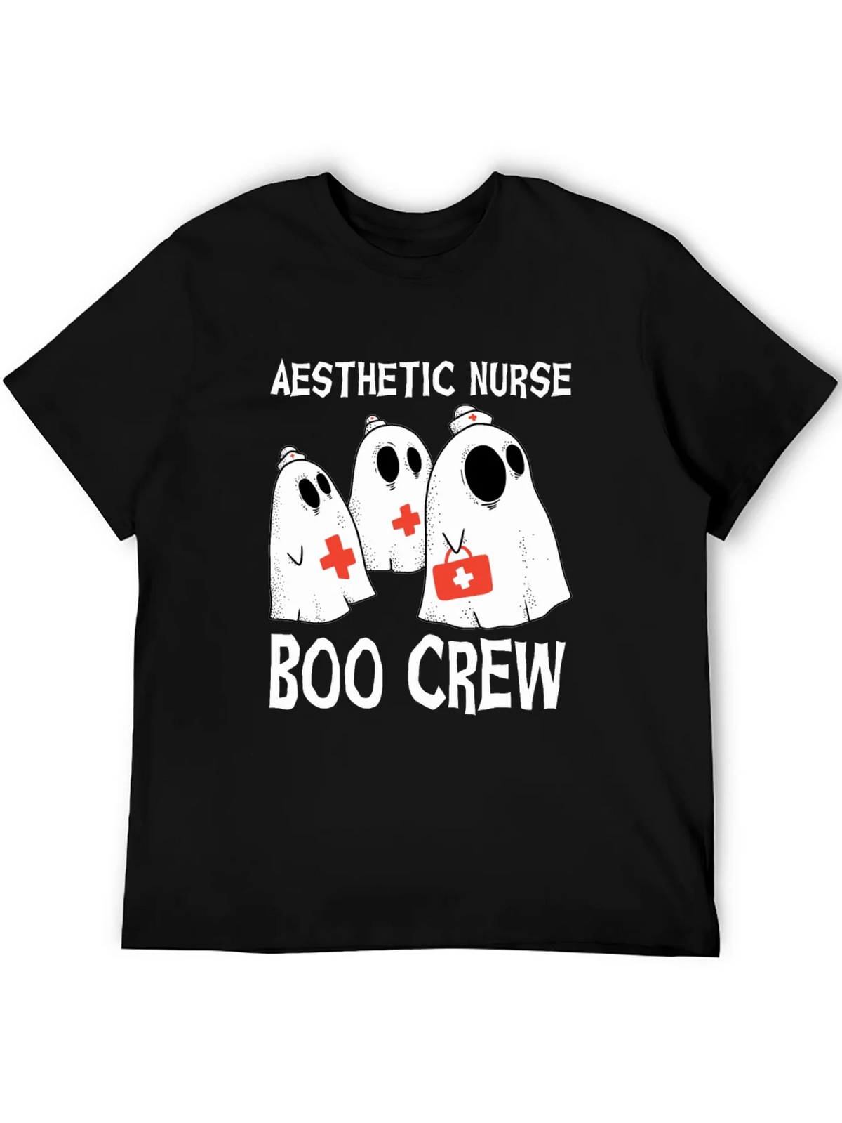 Aesthetic Nurse Boo Crew Halloween T-Shirt product image 5