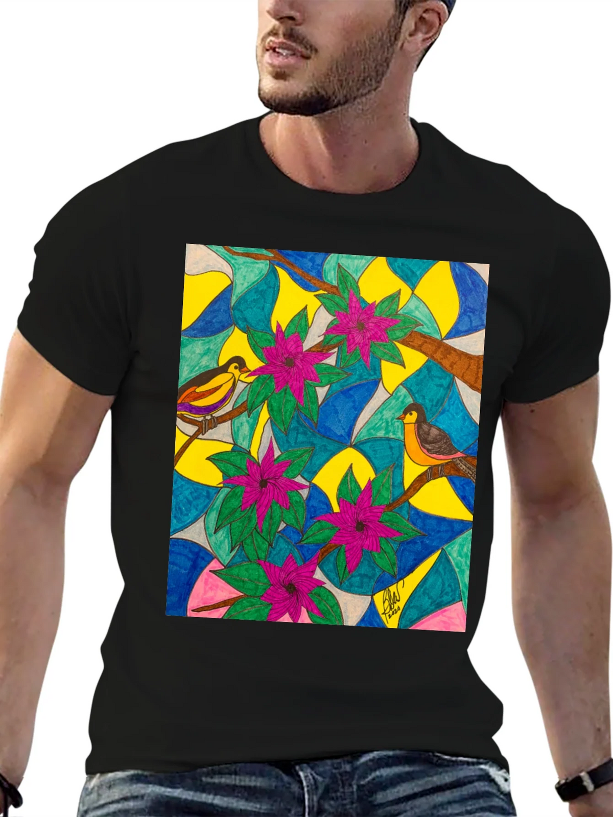 Bird & Bloom Art T-Shirt product image 6